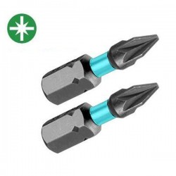 Jeu de 2 Embouts à choc Pozidrive PZ2