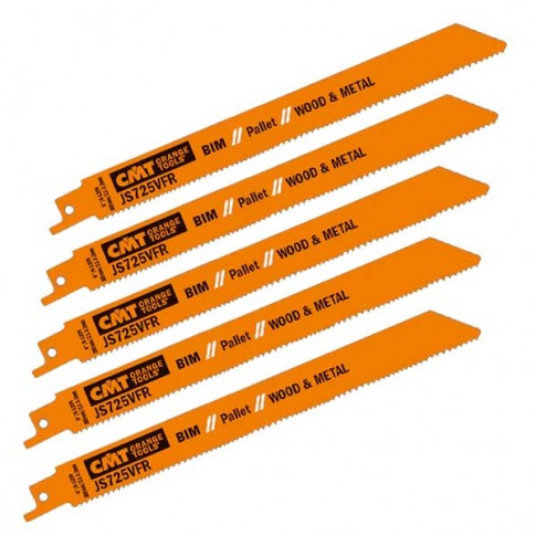 Pack de 5 lames de scie sabre spécial palettes CMT