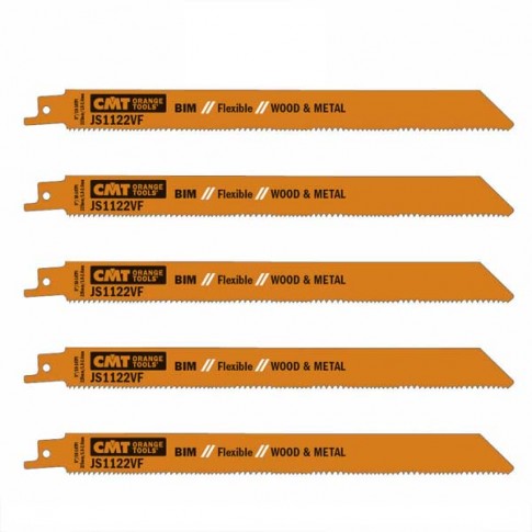 Pack de 5 lames de scie sabre Bois & métal CMT