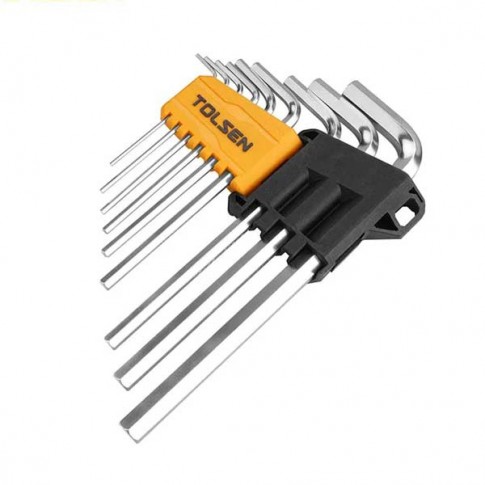 Jeu de 9 clés mâles HEX longues TOLSEN