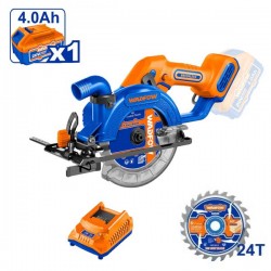 Scie circulaire sans-fil 20V et batterie 4Ah WADFOW