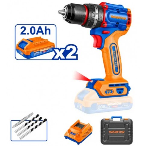 Perceuse-Visseuse à Percussion double batteries 20V 72Nm WADFOW WCDP7281