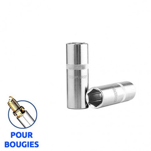 Douille pour bougies 16mm pour clés 1/2" WADFOW