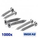 Pack de 1000 vis parker à bois en INOX 5x30