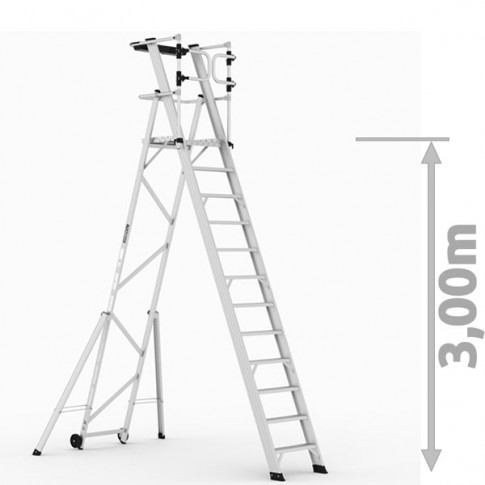 Plateforme de travail roulante pliable 11+1 marches CAGSAN KPN11