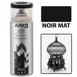 Peinture acrylique RAL 9005 Noir mât 400ml APR3