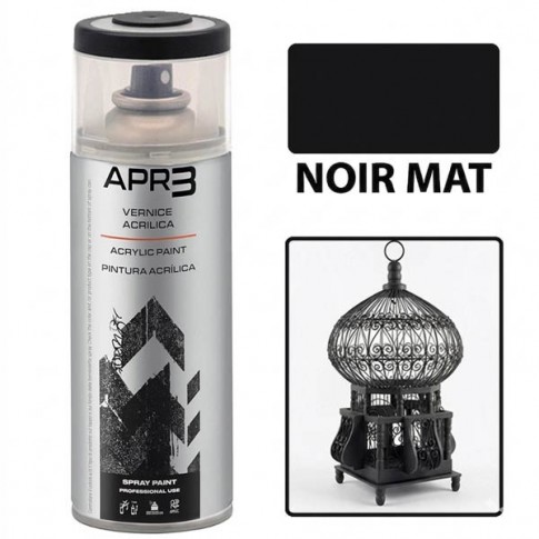 Peinture acrylique RAL 9005 Noir mât 400ml