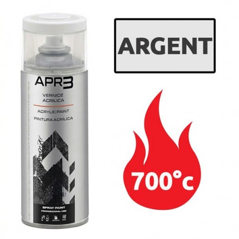 Peinture Hautes Températures Argent 400ml APR3