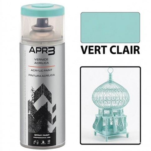 Peinture acrylique RAL 6027 Vert clair 400ml APR3