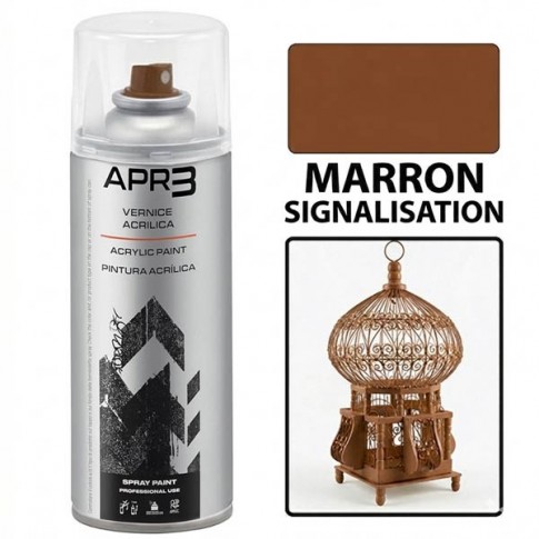 Peinture acrylique RAL 8002 Marron Signalisation 400ml APR3
