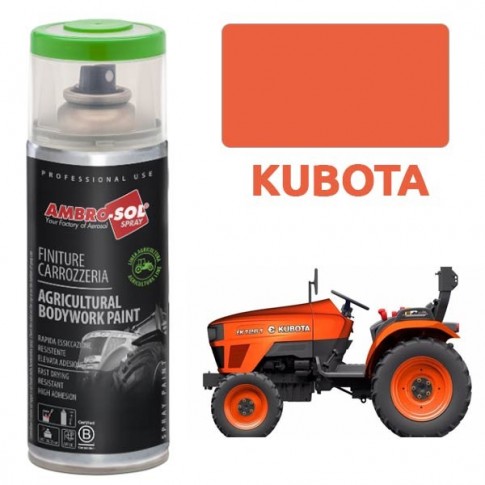 Peinture de finition Engins Orange Kubota 400ml AMBRO-SOL