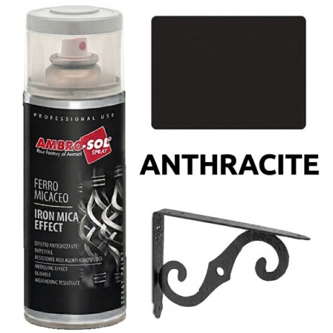 Peinture effet fer forgé couleur Anthracite 400ml AMBRO-SOL