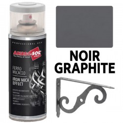 Peinture effet fer forgé couleur Noir graphite 400ml AMBRO-SOL