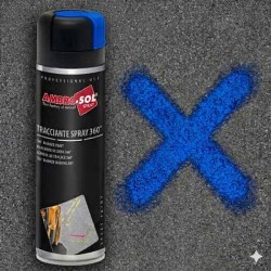 Peinture de traçage de chantier 360° Bleu Fluo 500ml AMBRO-SOL