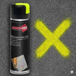 Peinture de traçage de chantier 360° Jaune Fluo 500ml AMBRO-SOL