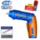Tournevis sans fil 4V avec 10 accessoires WADFOW