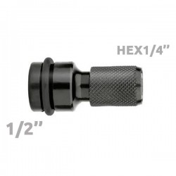 Adaptateur 1/2" à HEX 1/4" pour Boulonneuses à choc EMTOP