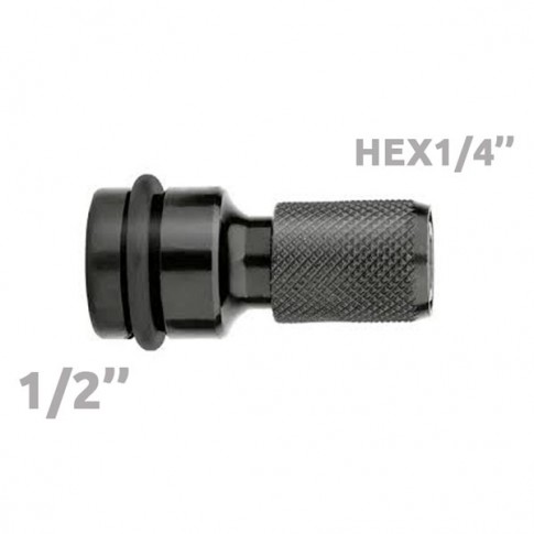 Adaptateur 1/2" à HEX 1/4" pour Boulonneuses à choc EMTOP