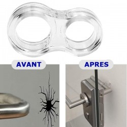 Pack de 5 Butoirs de poignée de porte en caoutchouc TOROZER
