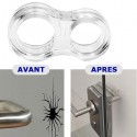 Pack de 5 Butoirs de poignée de porte en caoutchouc TOROZER