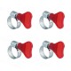 Pack de 4 colliers de serrage à papillon 10-16mm TOROZER