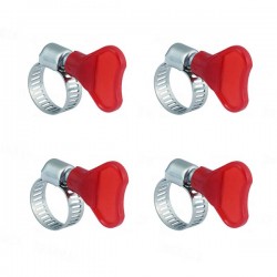 Pack de 4 colliers de serrage à papillon 10-16mm TOROZER