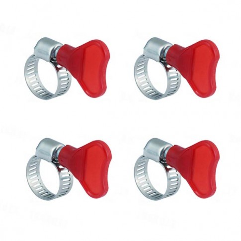 Pack de 4 colliers de serrage à papillon 10-16mm TOROZER