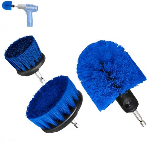 Jeu de 3 Brosses de nettoyage pour perceuses et visseuses WADFOW WND14031