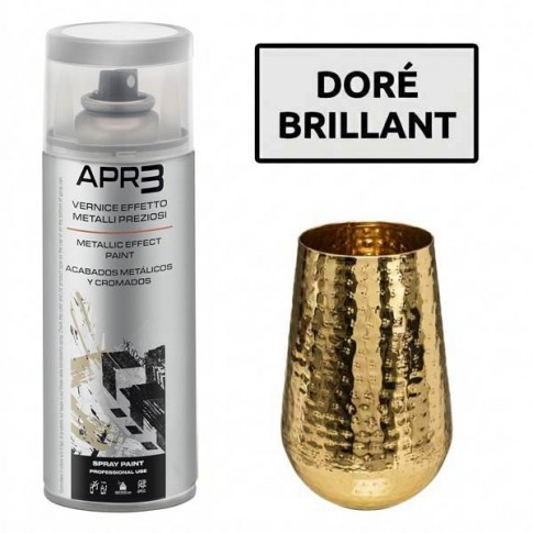 Peinture couleur Métaux Or Brillant 400ml APR3
