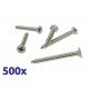 Pack de 500 vis parker à bois argent 6x40