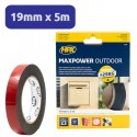 Adhésif double face Extra Fort spécial extérieur 19mmx5M HPX 3100