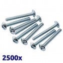 Pack de 2500 vis galvanisées à tête bombée 4x20