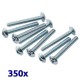 Pack de 350 vis galvanisées à tête bombée 6x60