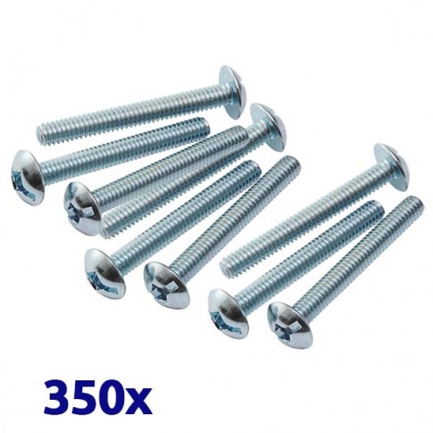 Pack de 350 vis galvanisées à tête bombée 6x60
