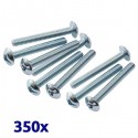 Pack de 350 vis galvanisées à tête bombée 6x60