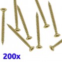 Pack de 200 vis parker à bois jaunes 5x80