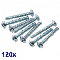 Pack de 120 vis galvanisées à tête bombée 8x80
