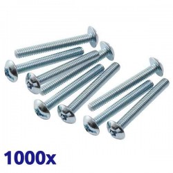 Pack de 1000 vis galvanisées à tête bombée 4x50