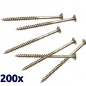 Pack de 200 vis parker à bois Jaunes 5x100