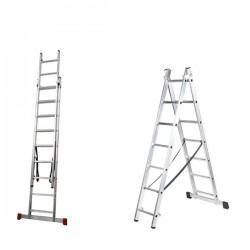 Echelle double en aluminium 2x2.0m LITAN