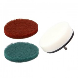 Jeu de 3 tampons de polissage avec plateau pour perceuses HARDEN