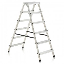 Escabeau double en aluminium 6 marches
