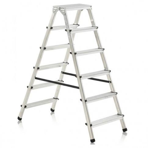 Escabeau double en aluminium 6 marches