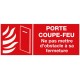 Pictogramme PORTE COUPE-FEU 300x120mm