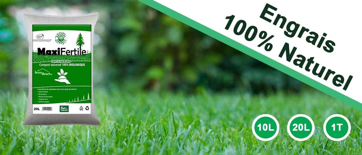 Engrais Compost MAXIFERTILE disponible en 10 Litres, 20 Litres ou 1 Tonne 